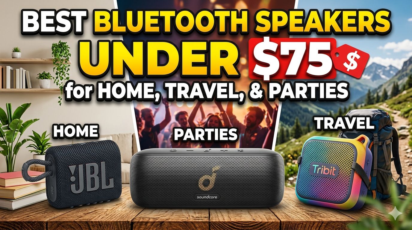 Best Bluetooth Speakers Under $75 for Home, Travel, and Parties