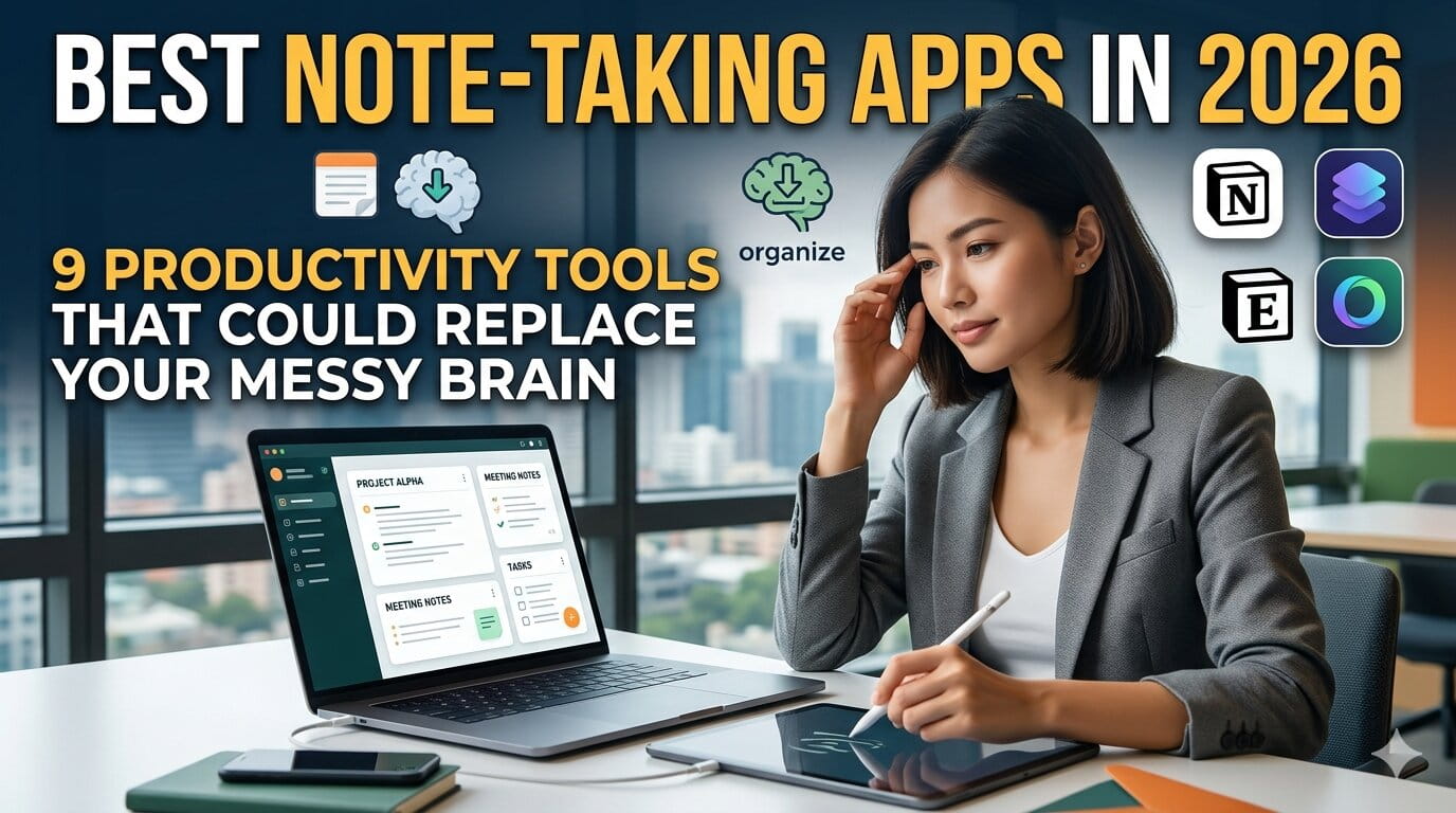Best Note-Taking Apps in 2026: 9 Productivity Tools That Could Replace Your Messy Brain