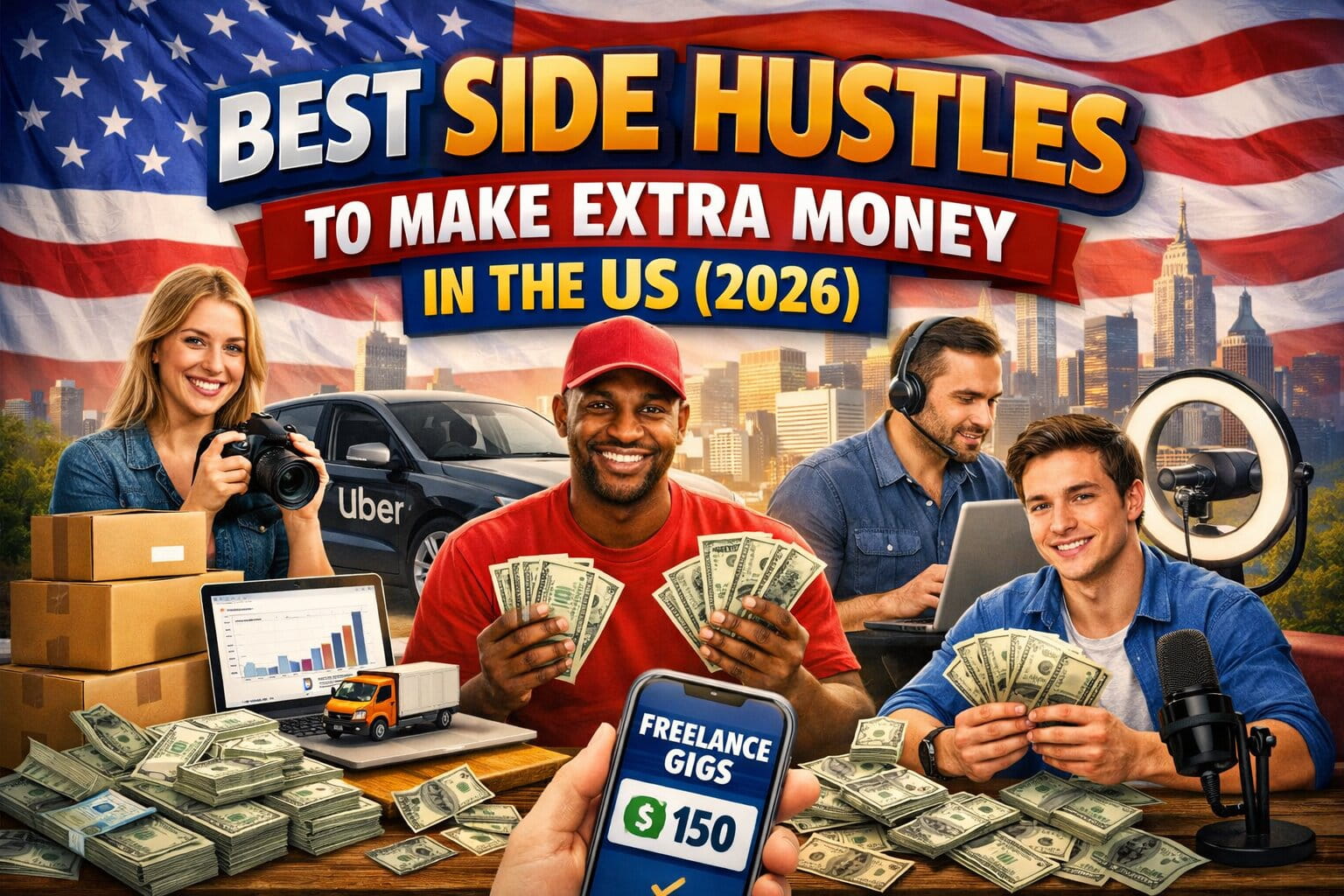 Best Side Hustles to Make Extra Money in the US (2026)