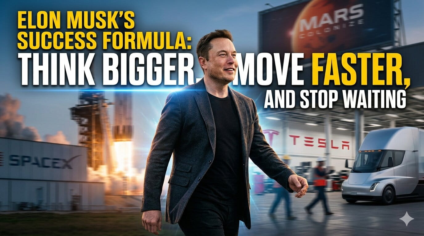 Elon Musk’s Success Formula: Think Bigger, Move Faster, and Stop Waiting