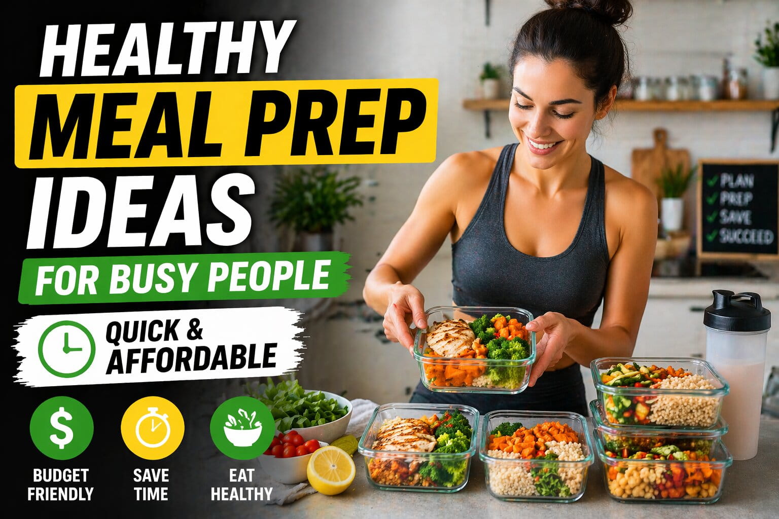 Healthy Meal Prep Ideas for Busy People (Quick & Affordable)