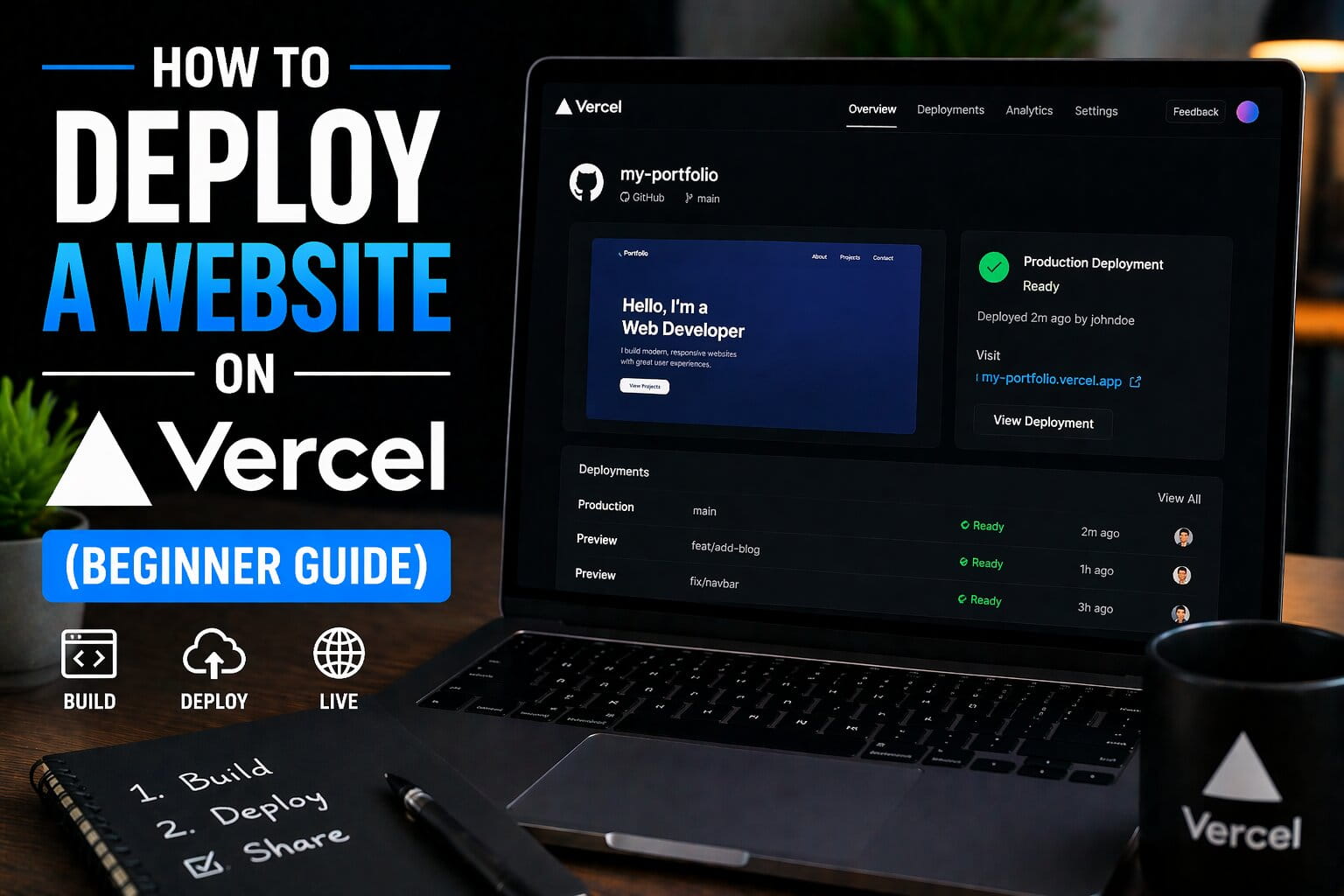 How to Deploy a Website on Vercel (Beginner Guide)