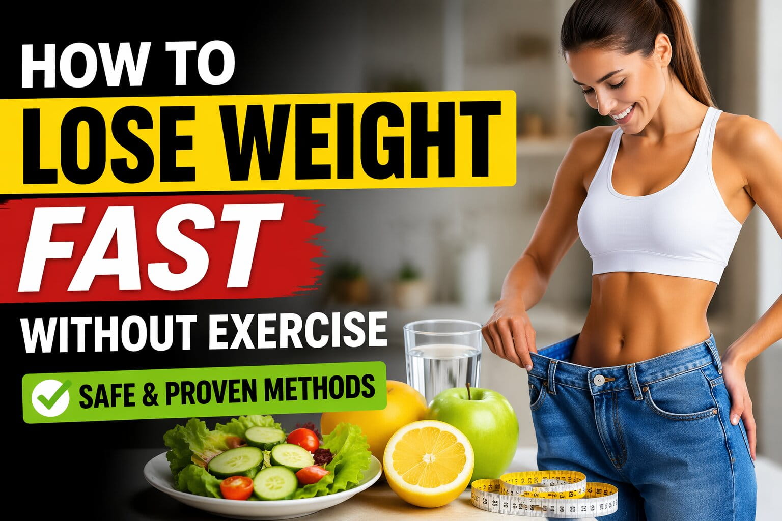 How to Lose Weight Fast Without Exercise (Safe & Proven Methods)