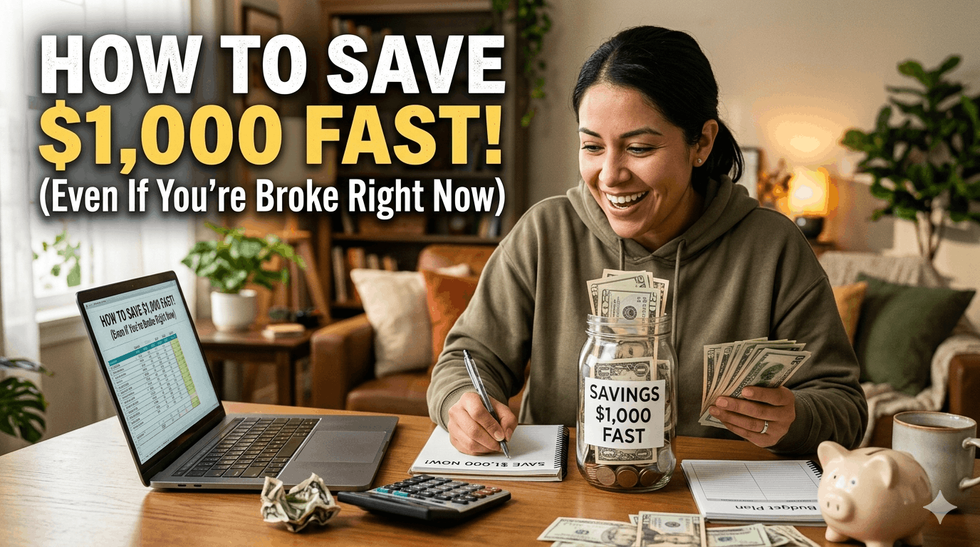 How to Save $1,000 Fast (Even If You’re Broke Right Now)