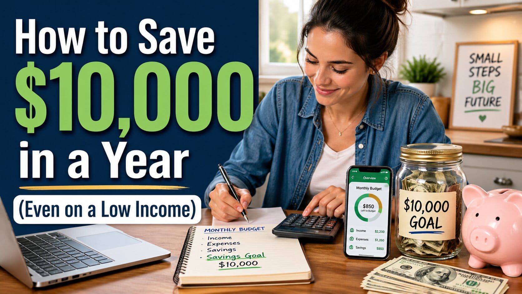 How to Save $10,000 in a Year (Even on a Low Income)
