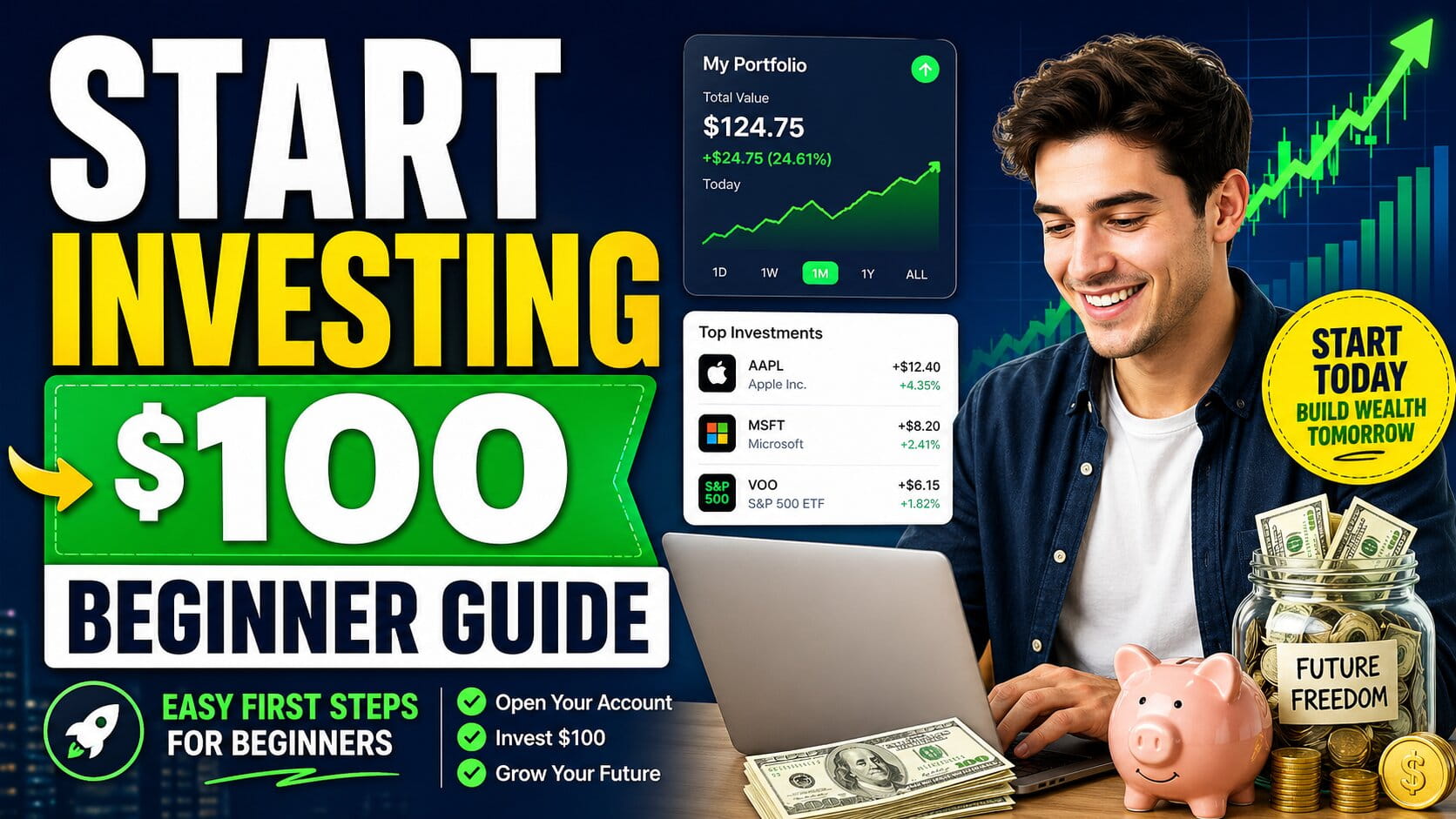 How to Start Investing with Just $100 (Beginner-Friendly Guide)
