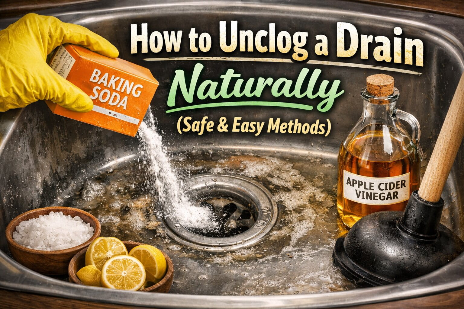 How to Unclog a Drain Naturally (Safe & Easy Methods)