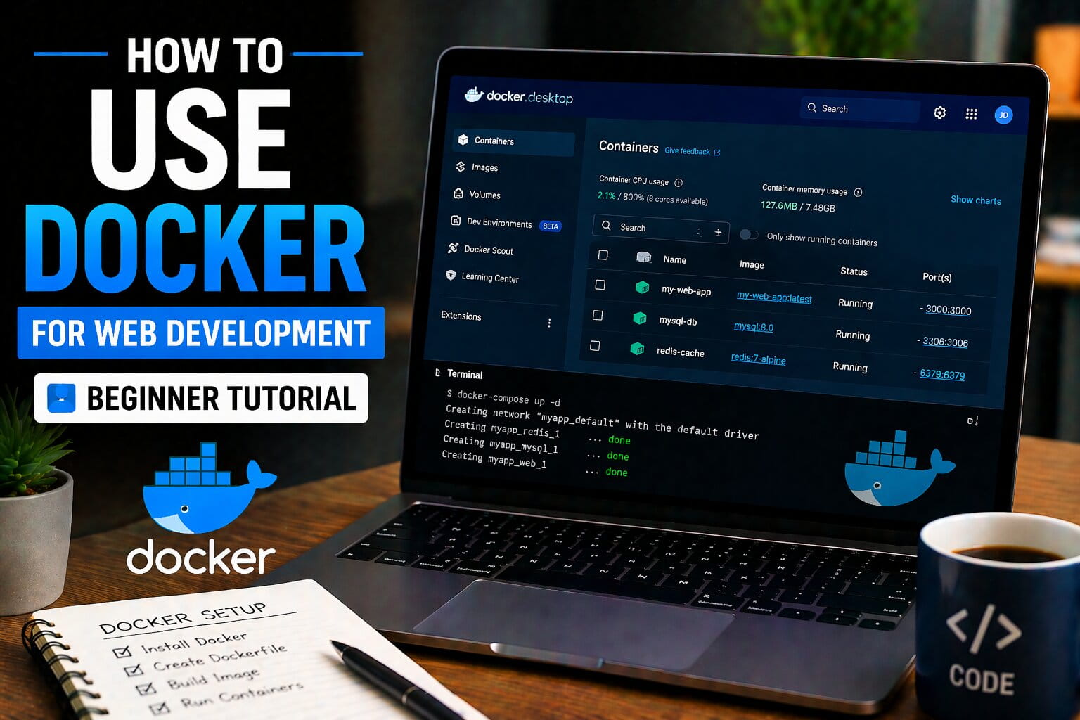 How to Use Docker for Web Development (Beginner Tutorial)