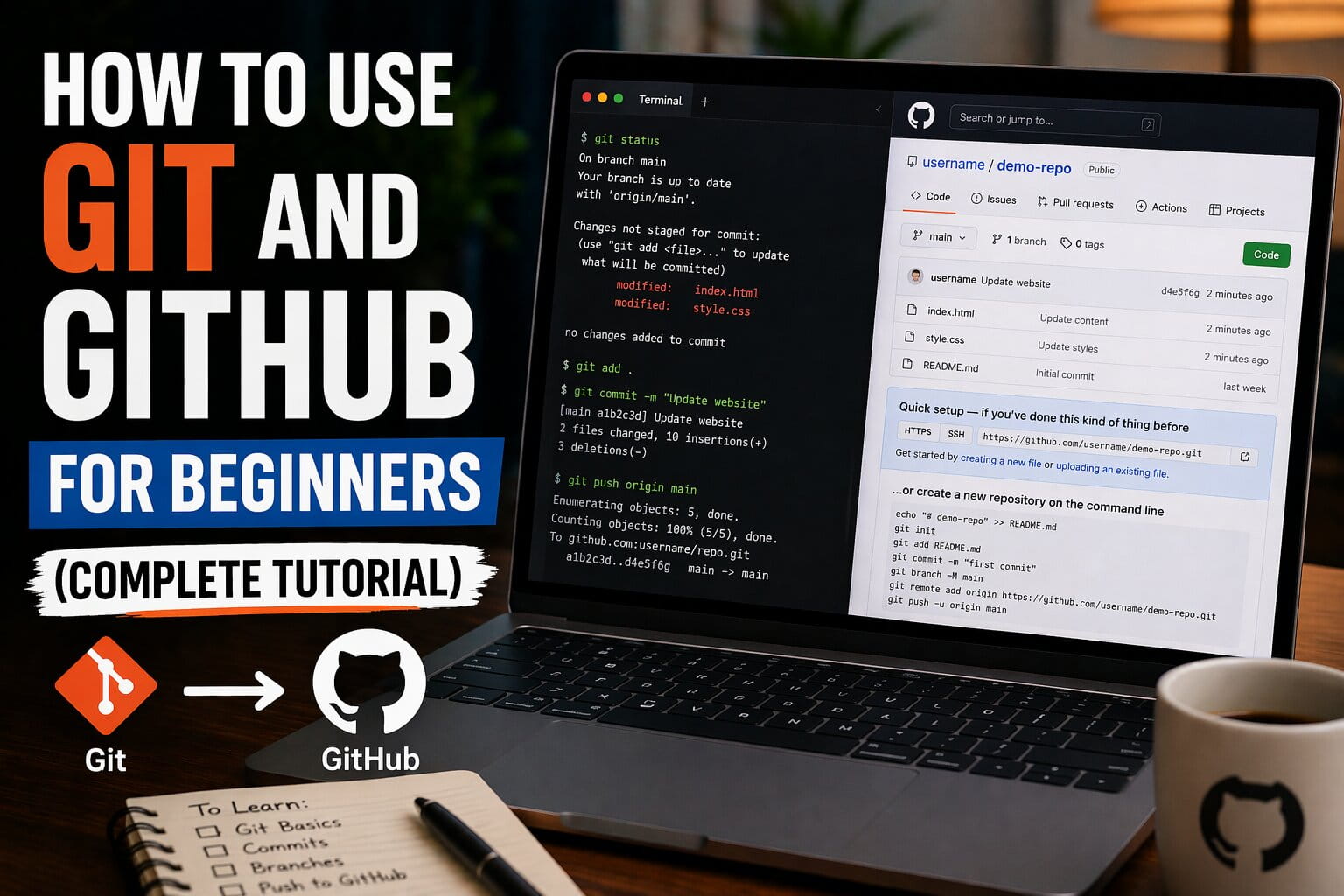 How to Use Git and GitHub for Beginners (Complete Tutorial)