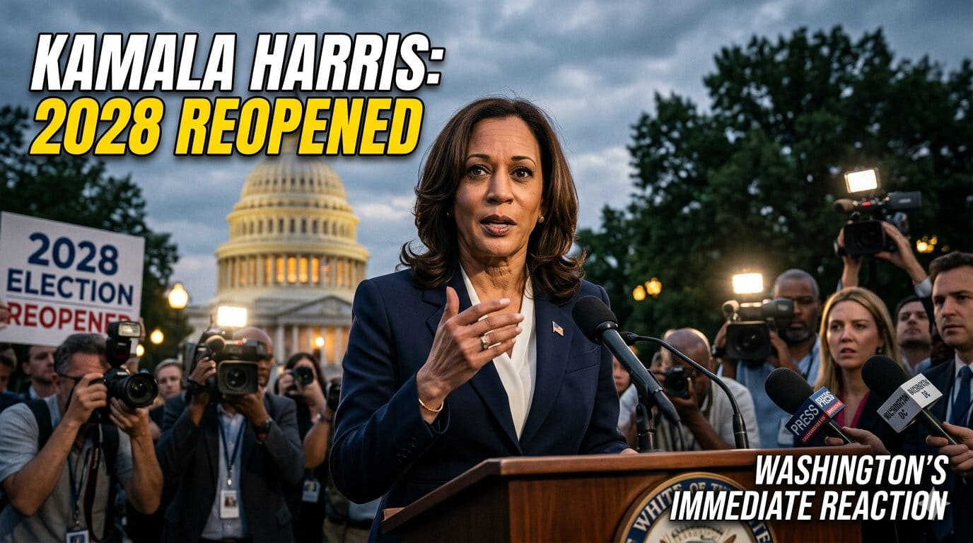 Kamala Harris Just Reopened the 2028 Conversation, and Washington Reacted Immediately