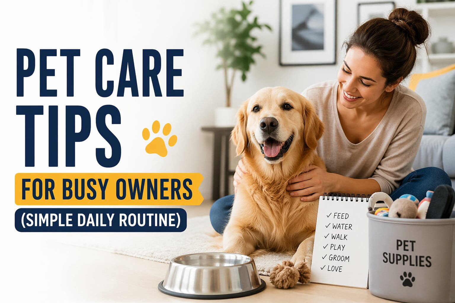 Pet Care Tips for Busy Owners (Simple Daily Routine)