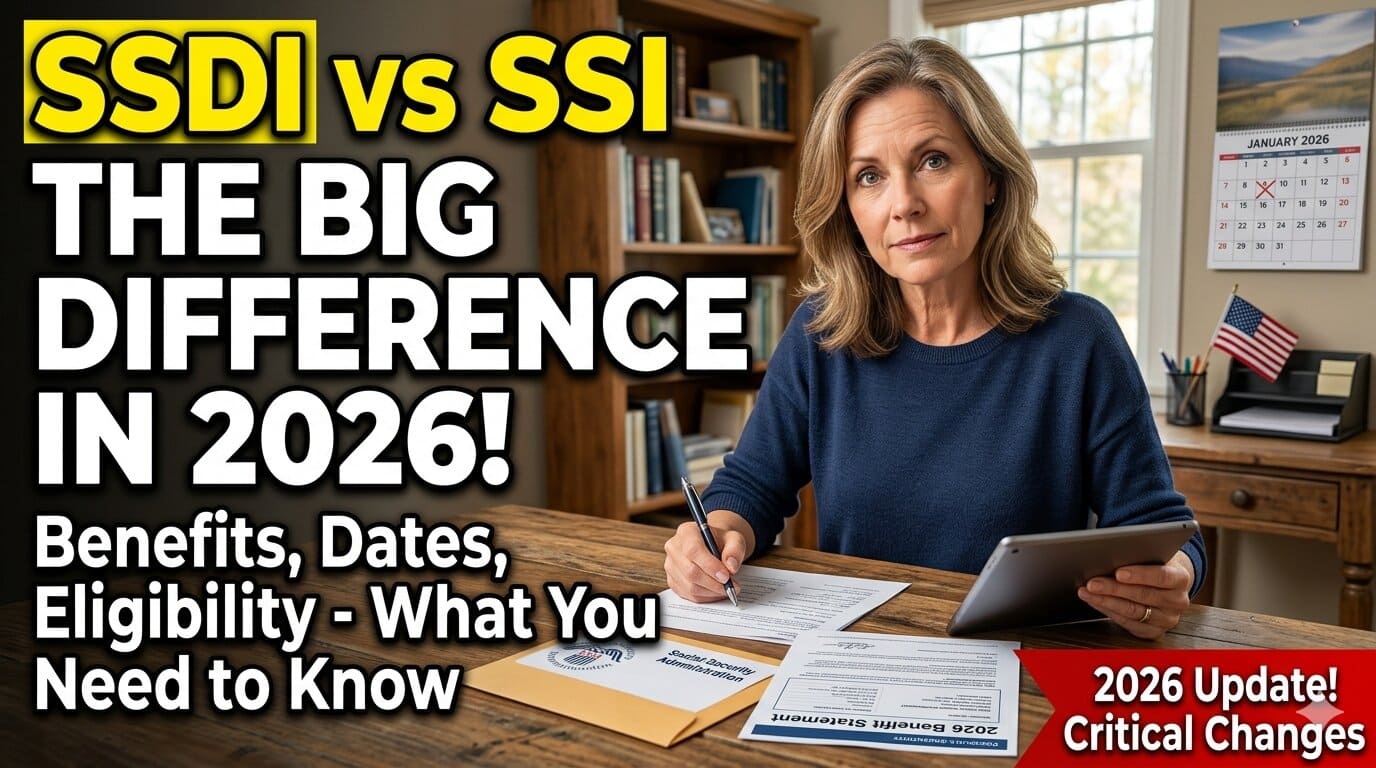 SSDI vs SSI: The Difference Could Change Your Benefits, Payment Date, and Eligibility in 2026